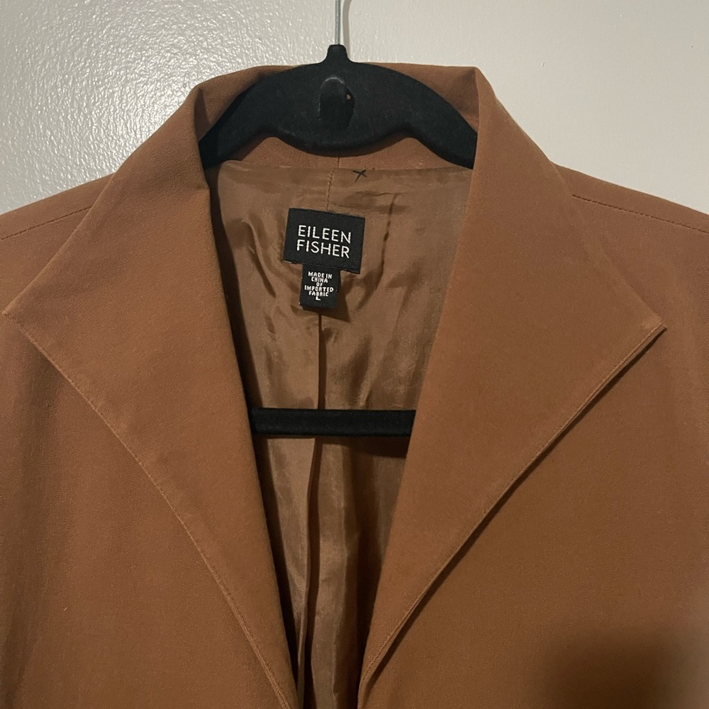Eileen fisher brown blazer size L - Picture 2 of 3